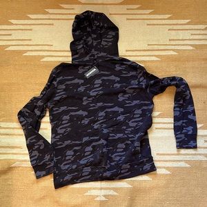 NWT Mens Monrow Hoodie Sweatshirt - Black Camo - M
